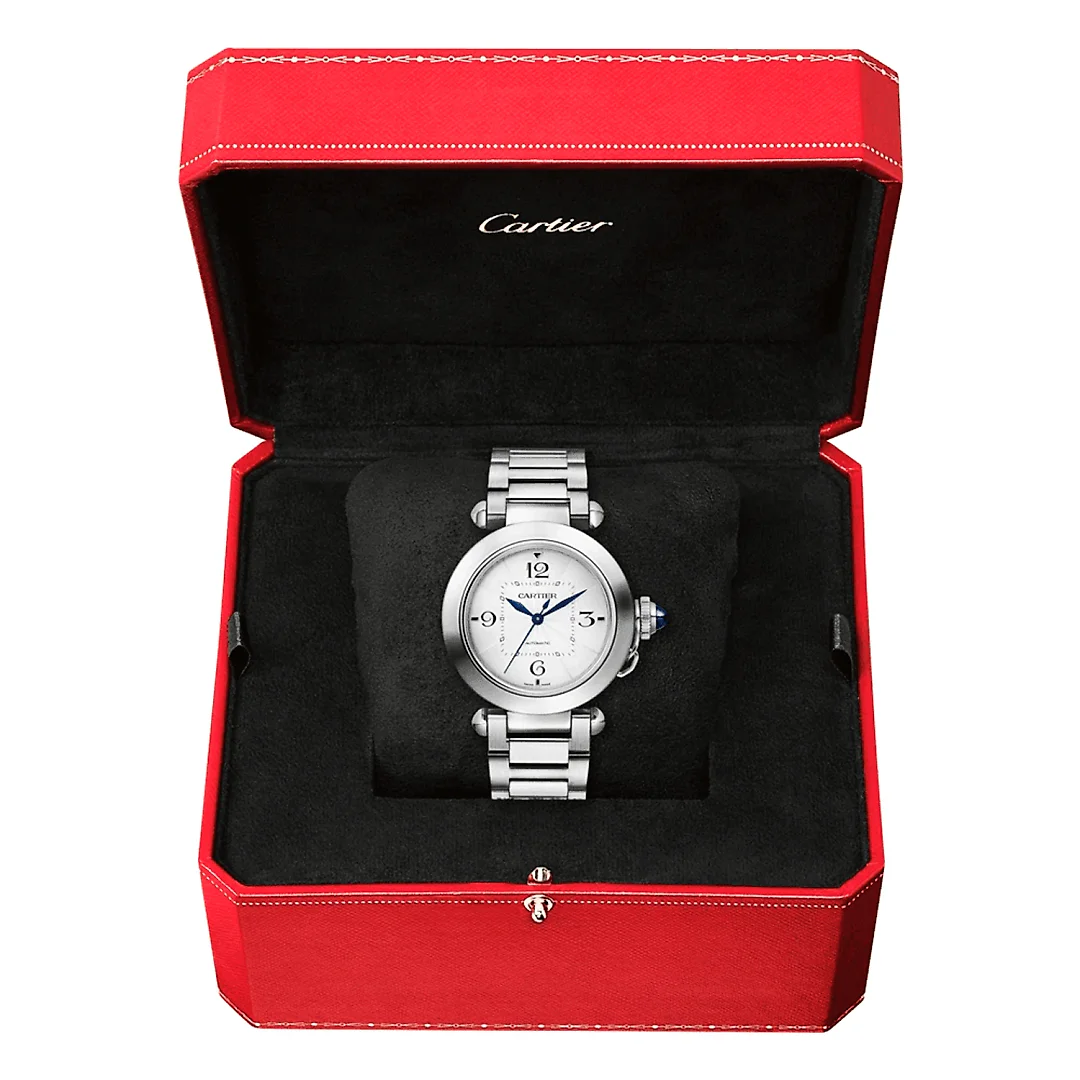 Pasha de Cartier 35mm Bracelet/Leather Strap Automatic Watch