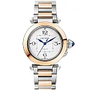 Pasha de Cartier 35mm Steel & 18ct Rose Gold Bracelet/Leather Strap Watch
