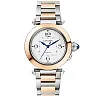 Pasha de Cartier 35mm Steel & 18ct Rose Gold Bracelet/Leather Strap Watch