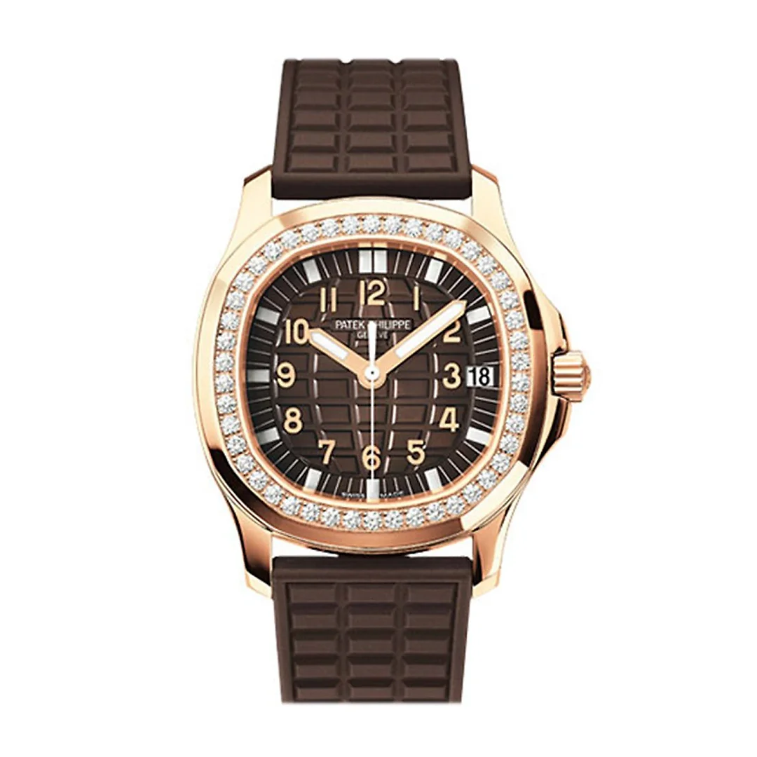 Patek Philippe Aquanaut Luce Automatic Diamond Brown Dial Ladies Watch 5068R-001