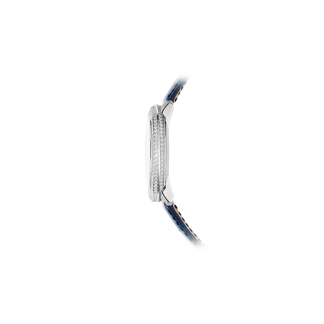Patek Philippe Calatrava Diamond Ribbon Joaillerie Ladies, 18kt White Gold set with 770 Diamonds: ~4,4ct, 36,5mm, Ref# 4978/400G-001
