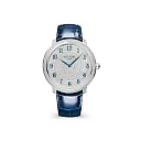 Patek Philippe Calatrava Diamond Ribbon Joaillerie Ladies, 18kt White Gold set with 770 Diamonds: ~4,4ct, 36,5mm, Ref# 4978/400G-001