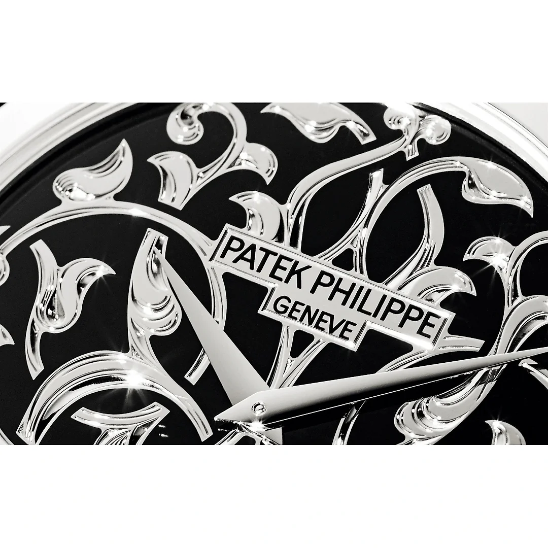 Patek Philippe Calatrava Volutes and Arabesques, Platinum, 38mm, Ref# 5088/100P-001