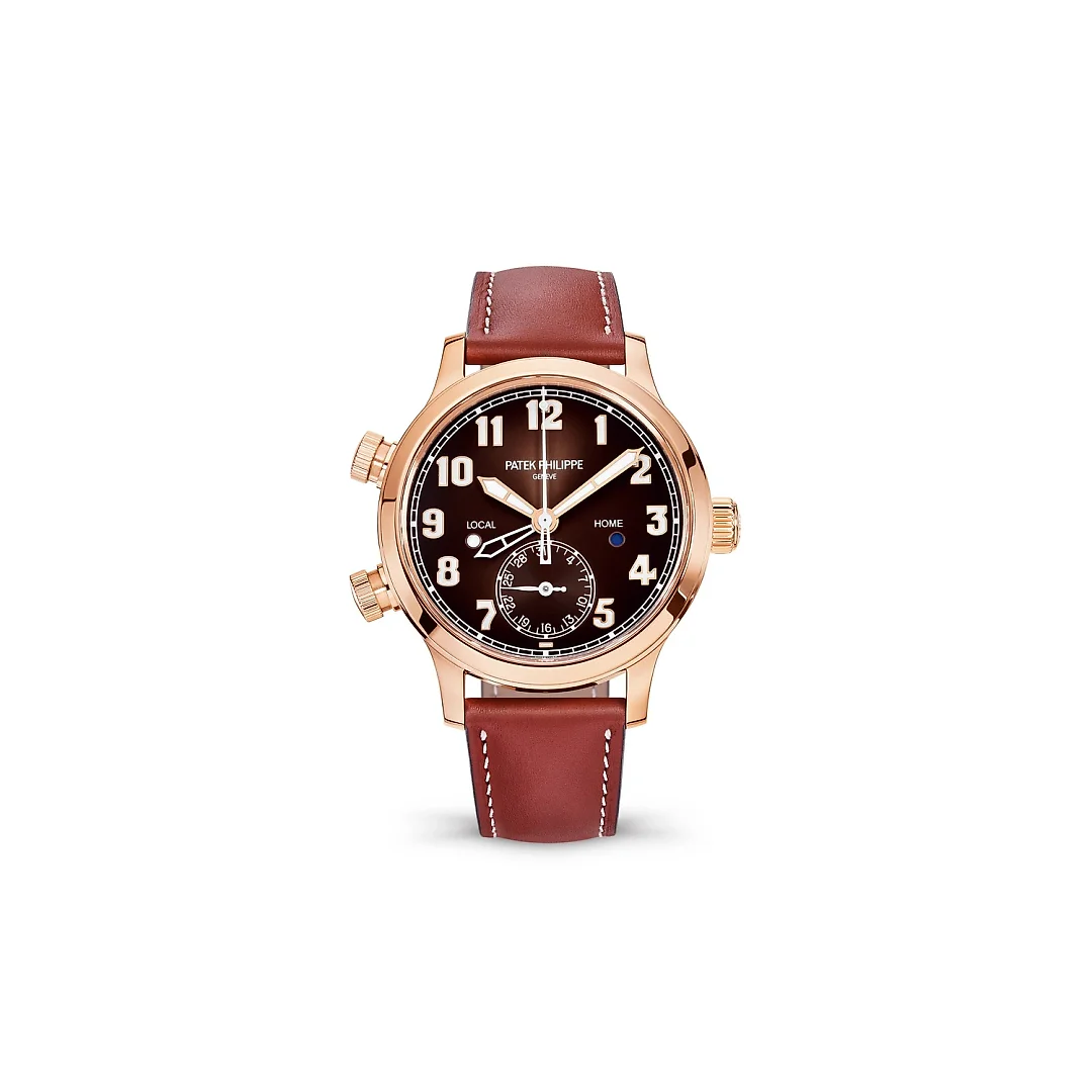 Patek Philippe Complication, 18k Rose Gold, Calatrava Pilot Travel Time 37,5mm, Ref# 7234R-001