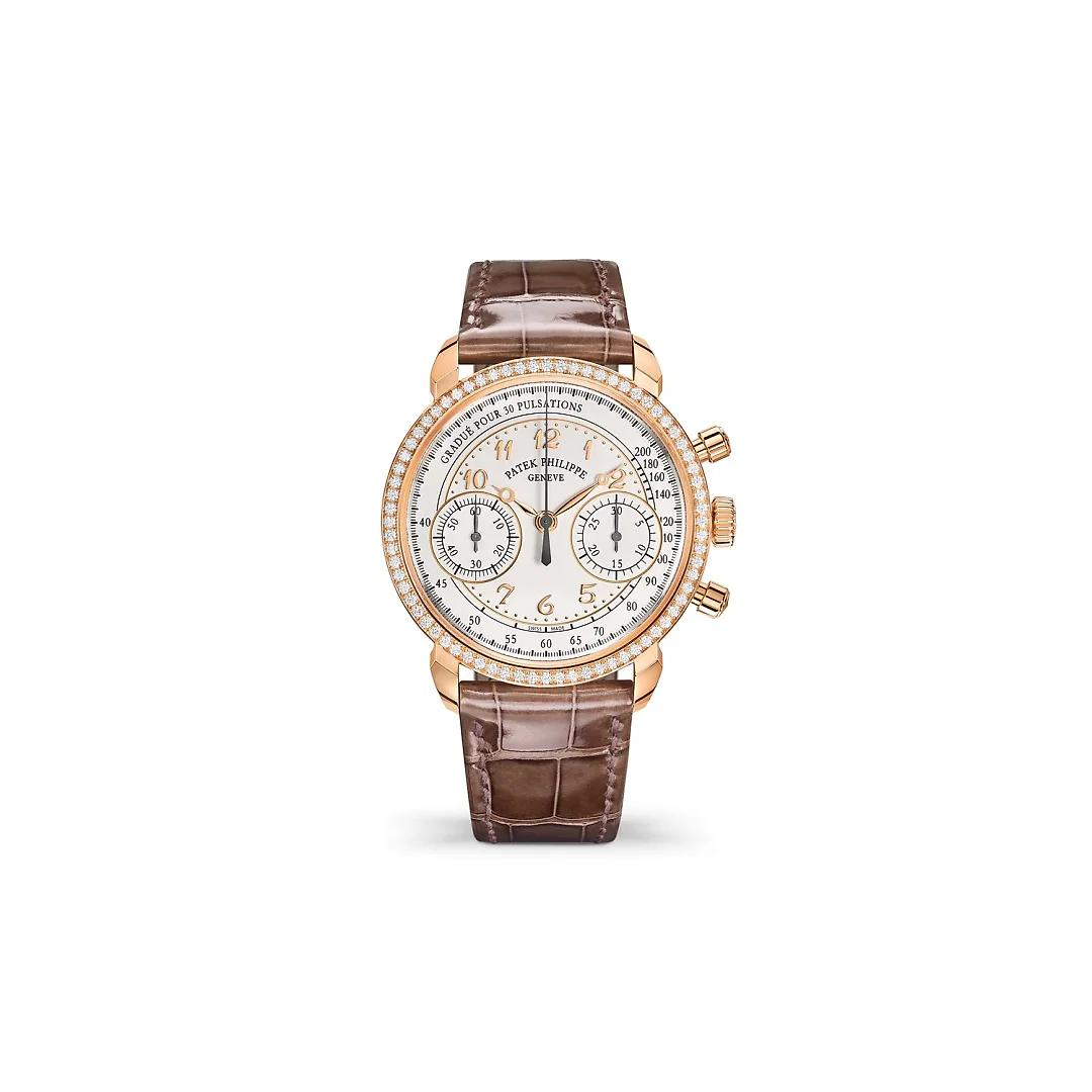Patek Philippe Complication, 18k Rose Gold, Ladies Chronograph 38mm, 99 diamonds: ~0.99 ct., Ref# 7150/250R-001