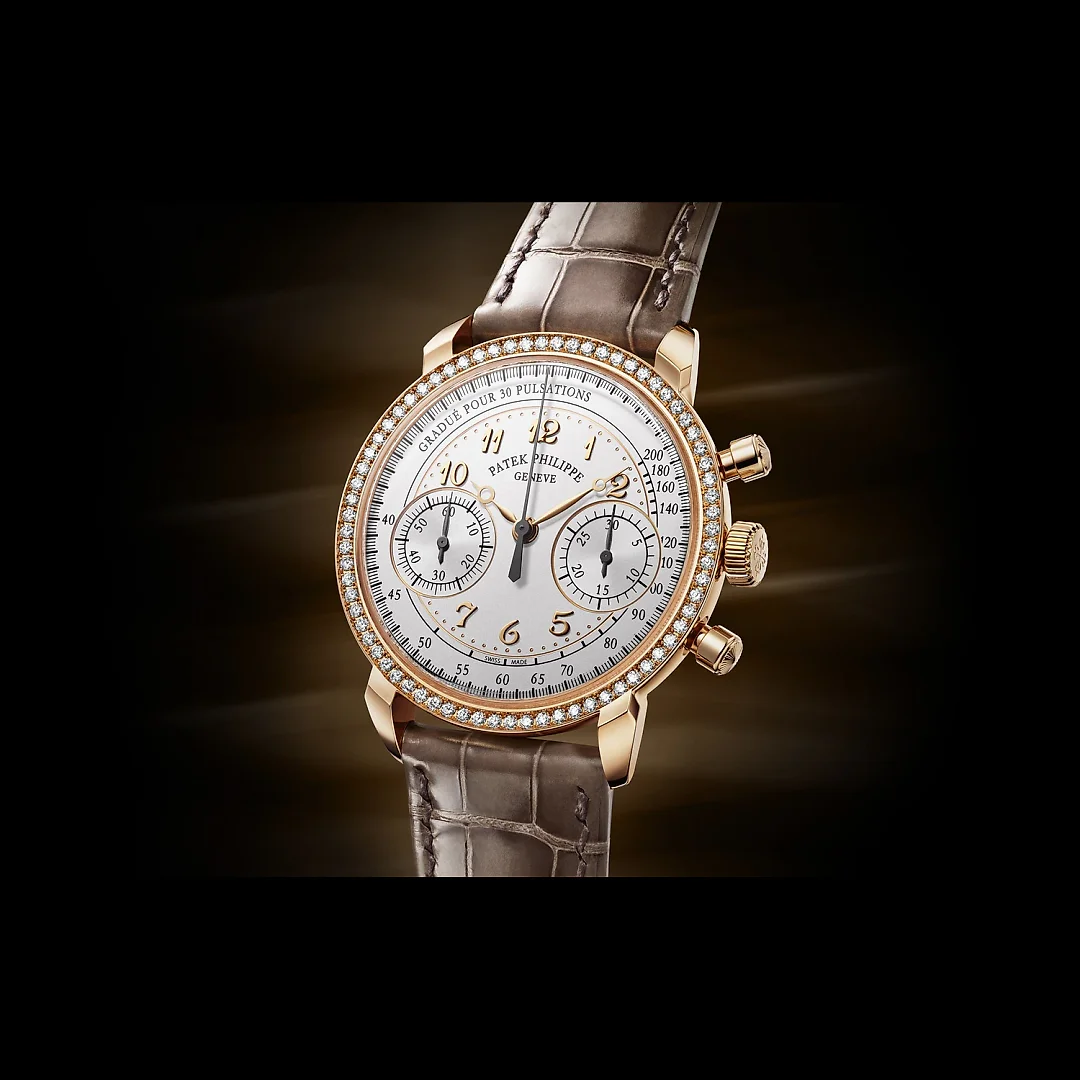 Patek Philippe Complication, 18k Rose Gold, Ladies Chronograph 38mm, 99 diamonds: ~0.99 ct., Ref# 7150/250R-001