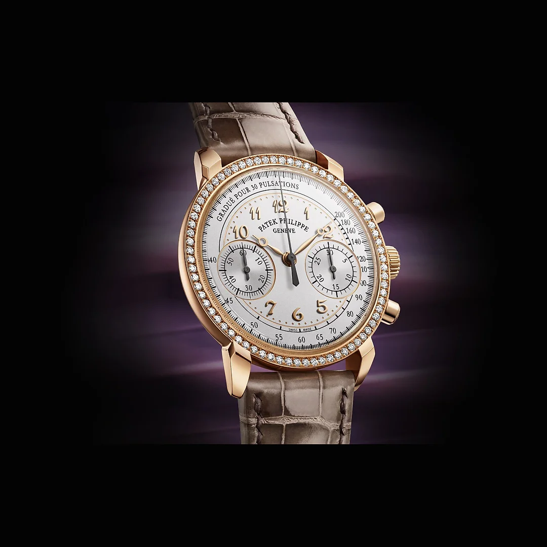 Patek Philippe Complication, 18k Rose Gold, Ladies Chronograph 38mm, 99 diamonds: ~0.99 ct., Ref# 7150/250R-001
