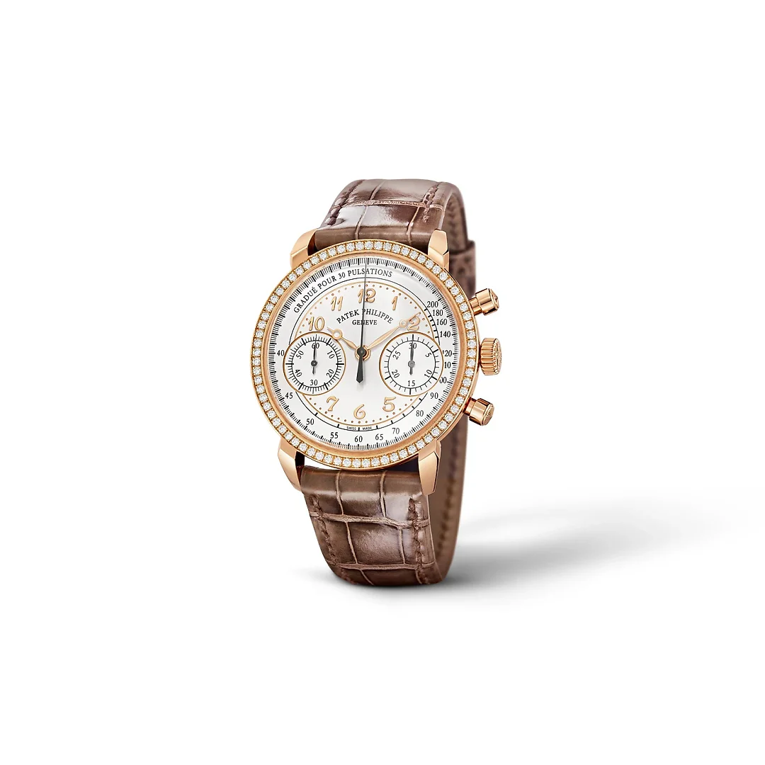 Patek Philippe Complication, 18k Rose Gold, Ladies Chronograph 38mm, 99 diamonds: ~0.99 ct., Ref# 7150/250R-001