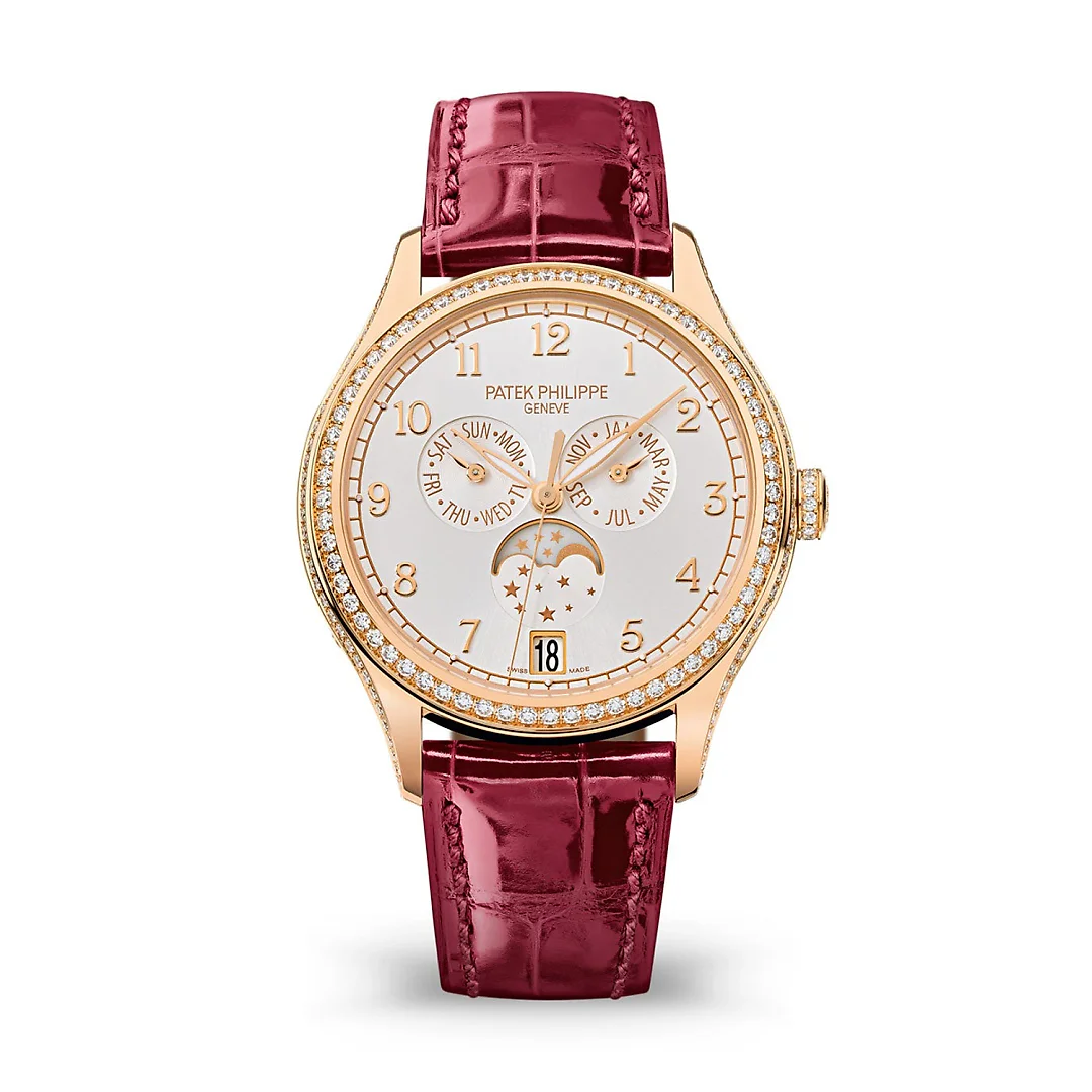 Patek Philippe Complication, 18k Rose Gold set with 155 diamonds (~1.34 ct), 38mm, Annual Calendar Ref# 4947R-001