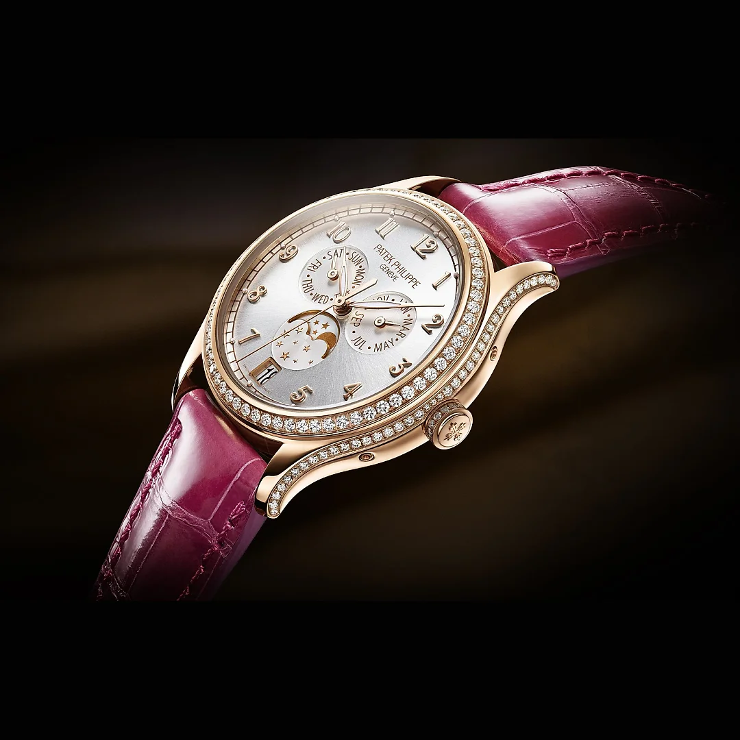 Patek Philippe Complication, 18k Rose Gold set with 155 diamonds (~1.34 ct), 38mm, Annual Calendar Ref# 4947R-001