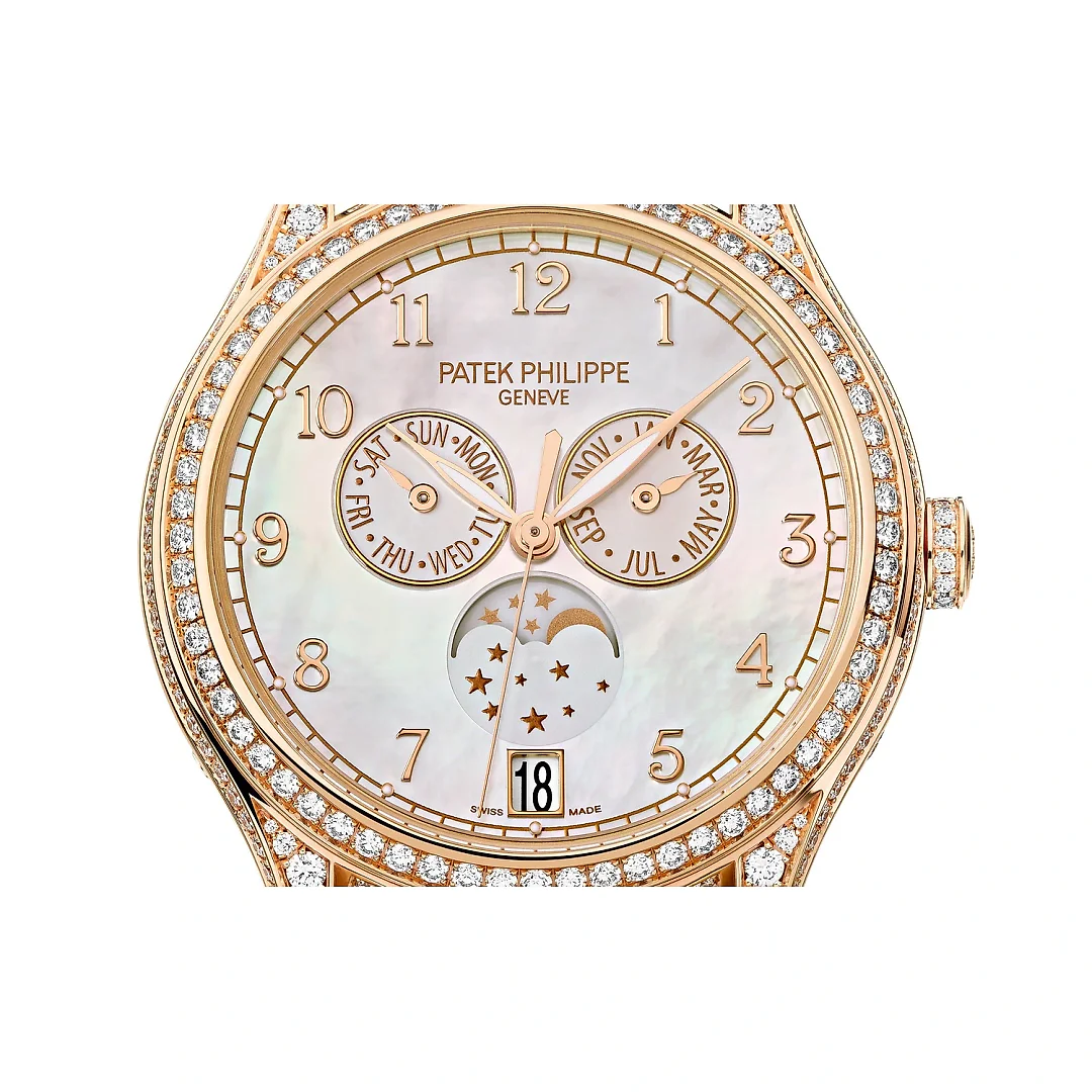 Patek Philippe Complication, 18k Rose Gold set with 388 diamonds (~2,92 ct), 38mm, Annual Calendar Ref# 4948R-001