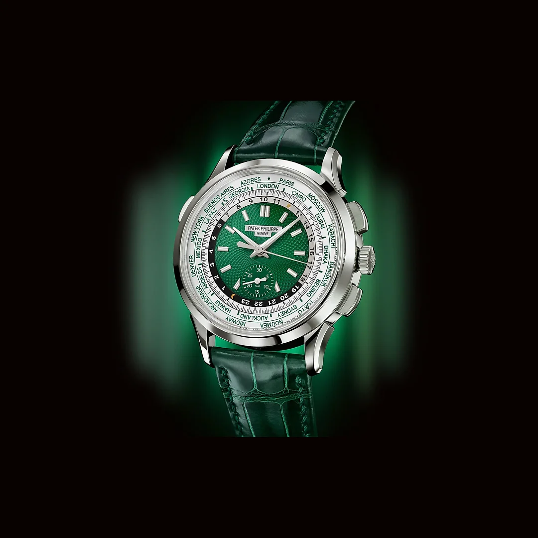 Patek Philippe Complication World-Time flyback Chronograph, Platinum, 39,5mm, Ref# 5930P-001
