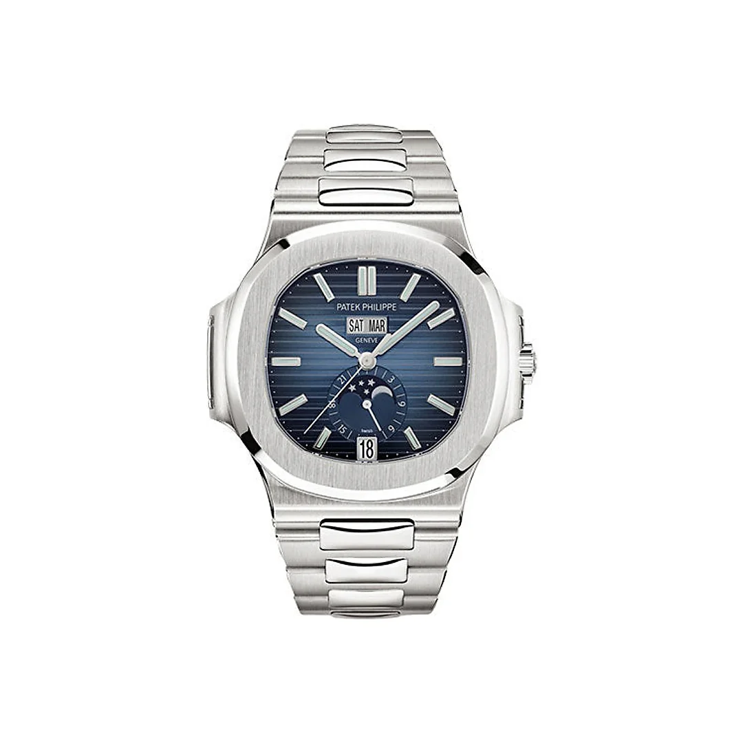 Patek Philippe Nautilus Annual Calendar Moon Phases – 40.5 mm – Steel – Blue Dial – 5726/1A-014