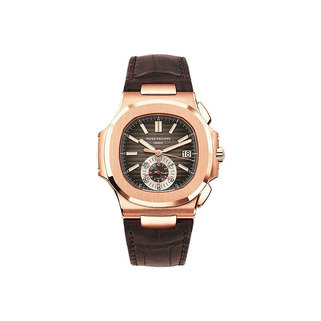 Patek Philippe Nautilus Flyback Chronograph, Date Watch, 18k Rose Gold, 40,5 mm, Ref# 5980R-001