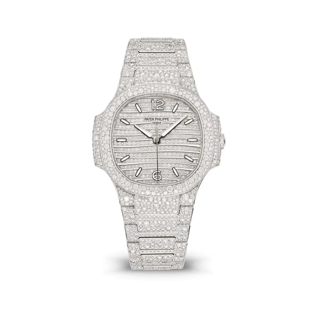 Patek Philippe Nautilus Haute Joaillerie Ladies Automatic Watch, 18K White Gold and Diamonds, 35,2mm, Ref# 7118/1450G-001