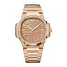 Patek Philippe Nautilus Ladies Automatic Watch, 18k Rose Gold and Diamonds, 35,2mm, Ref# 7118/1200R-010