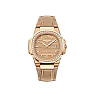 Patek Philippe Nautilus Quartz Diamond Ladies Watch, 18k Rose Gold, 32mm, Ref# 7010R-012