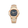 Patek Philippe Nautilus Self-Winding Travel Time Chronograph – 40.5 mm Rose Gold Case – Blue Dial – Rose Gold Bracelet – 5990/1R-001