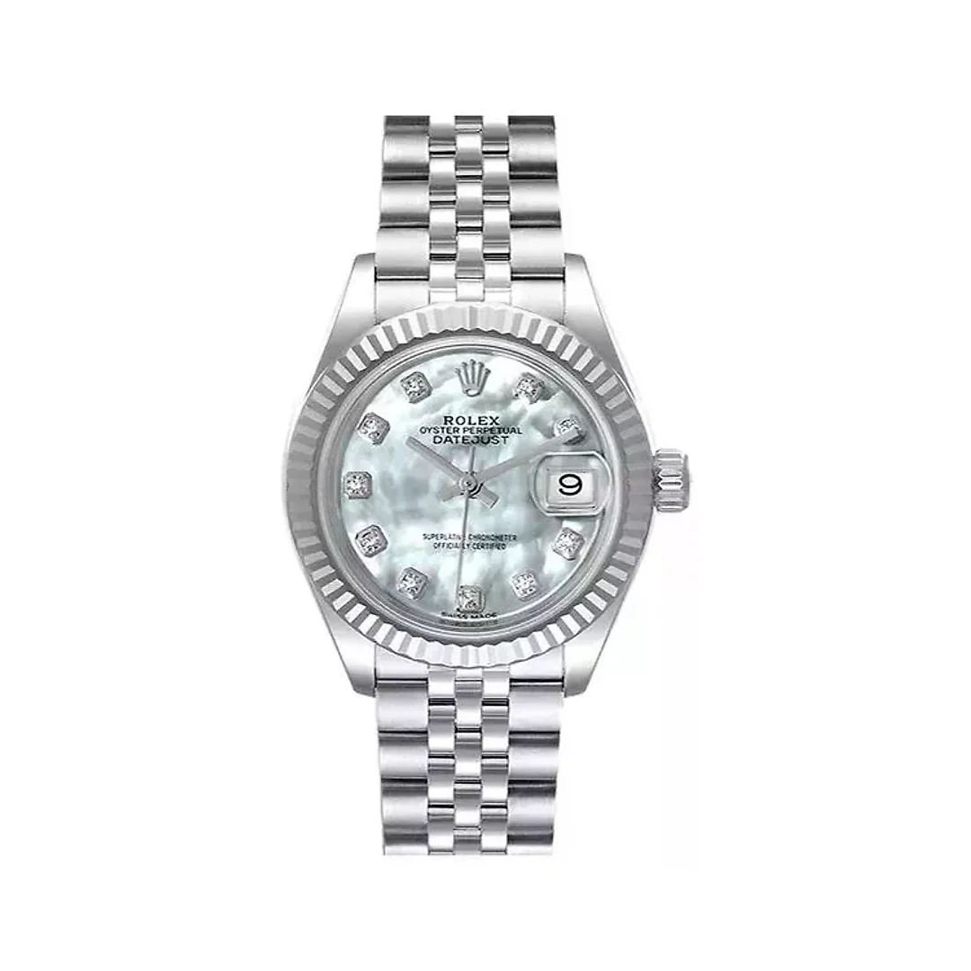 Rolex 179174 Diamond Lady Datejust “White Gold Bezel” Mother Of Pearl