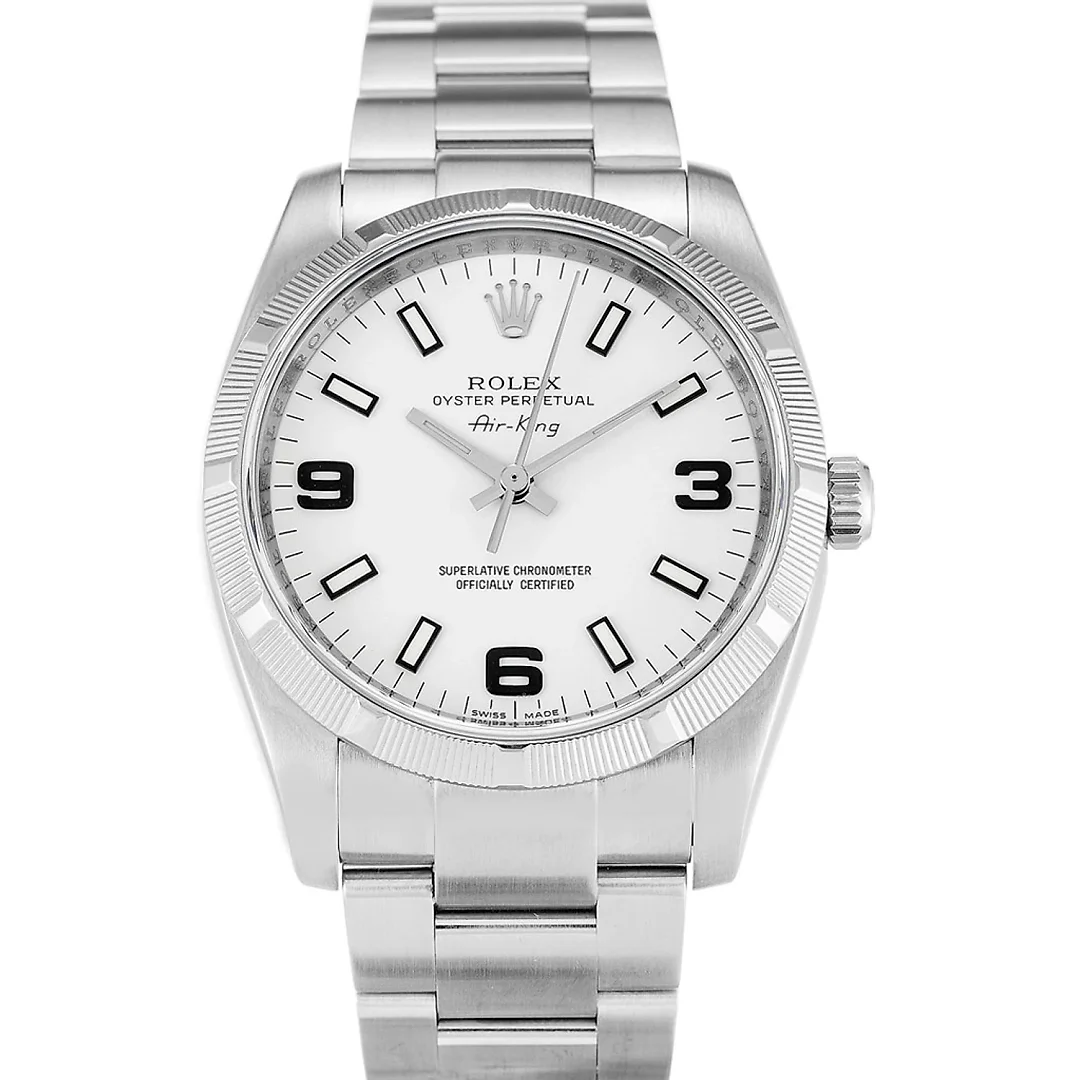 Rolex Air-King 34mm Dial White Ref.114210