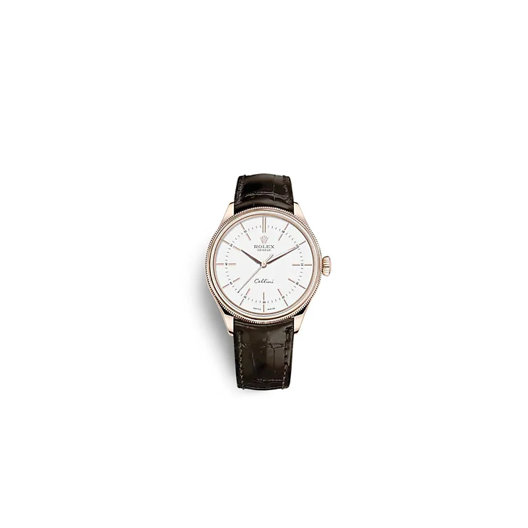 Rolex Cellini Rose Gold White Dial Extra Coated