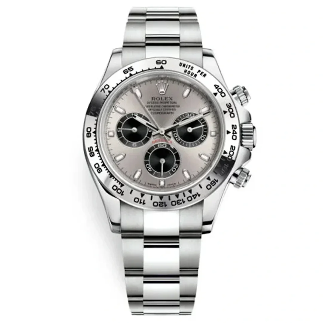 Rolex Cosmograph Daytona 116509 Steel and Black Oyster White Gold Mens Watch