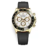 Rolex Cosmograph Daytona 116518LN White Dial Oysterflex Yellow Gold Mens Watch