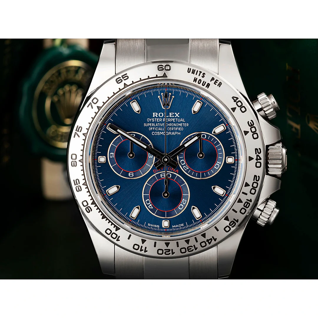 ROLEX COSMOGRAPH DAYTONA WHITE GOLD BLUE DIAL 116509