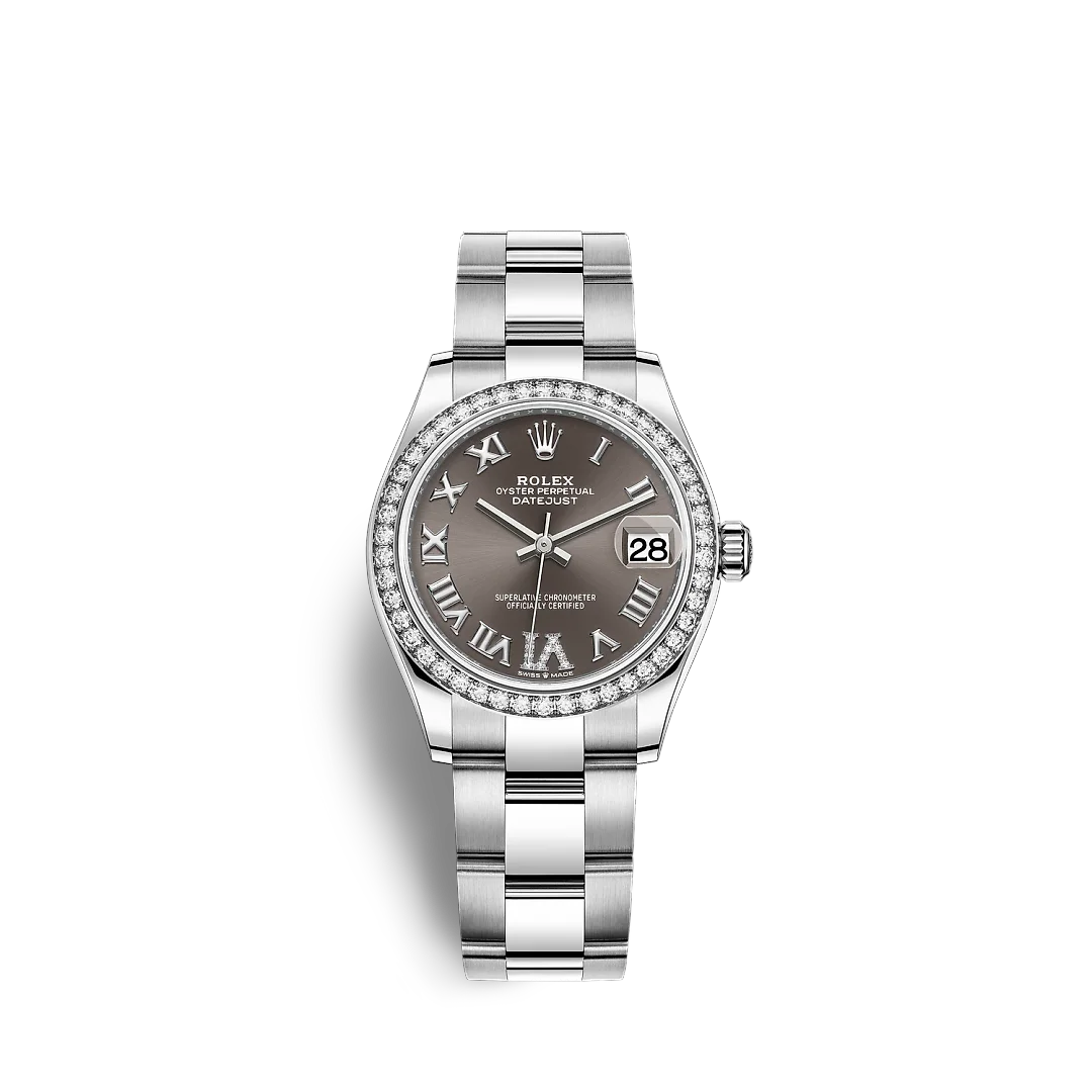 Rolex Datejust 31, Oystersteel, 18kt White Gold and diamonds, Ref# 278384RBR-0031