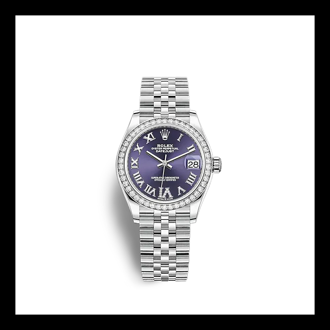 Rolex Datejust 31, Oystersteel, 18kt White Gold and diamonds, Ref# 278384RBR-0030