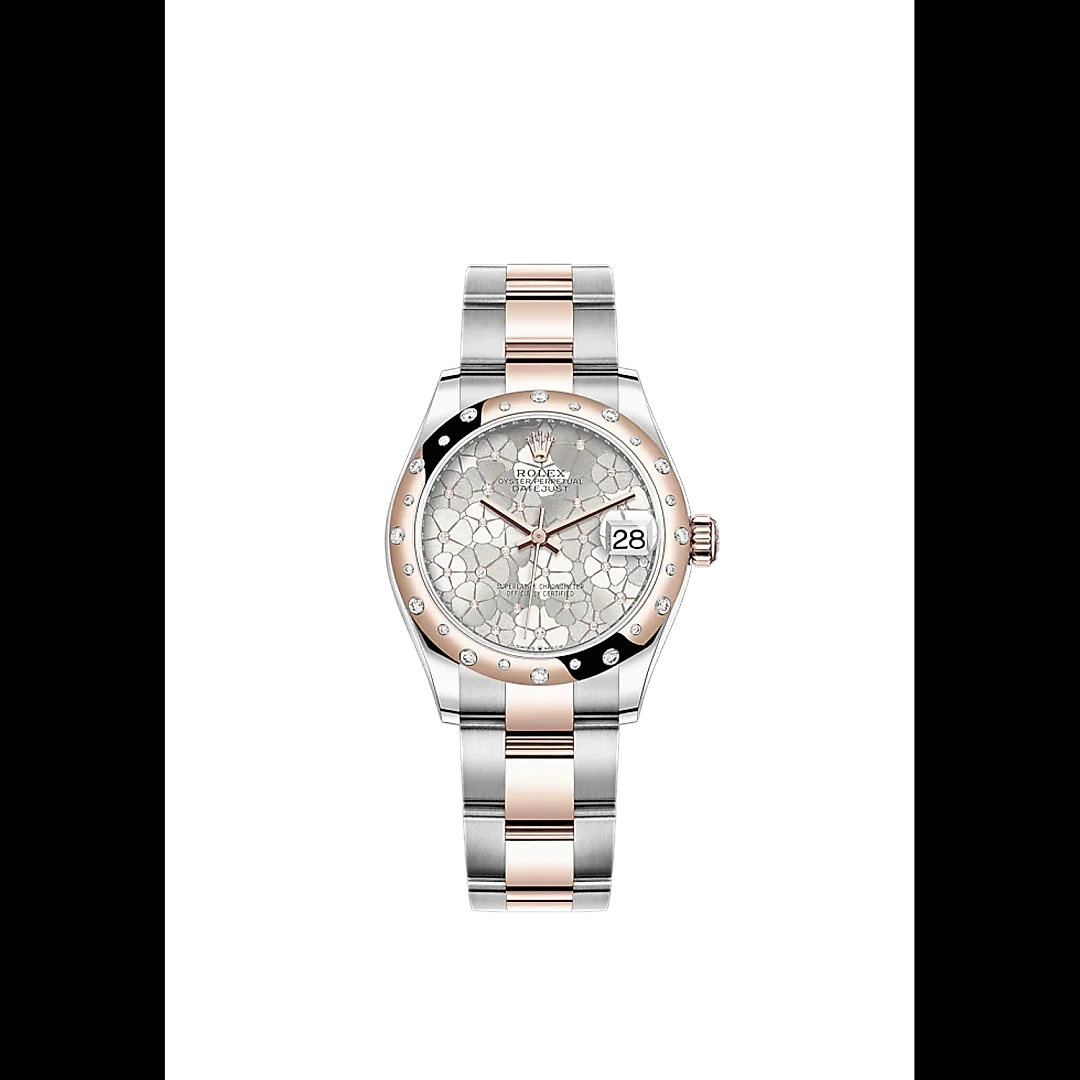 Rolex Datejust 31mm, Oystersteel and 18k Everose Gold with Diamonds, Ref# 278341rbr-0031