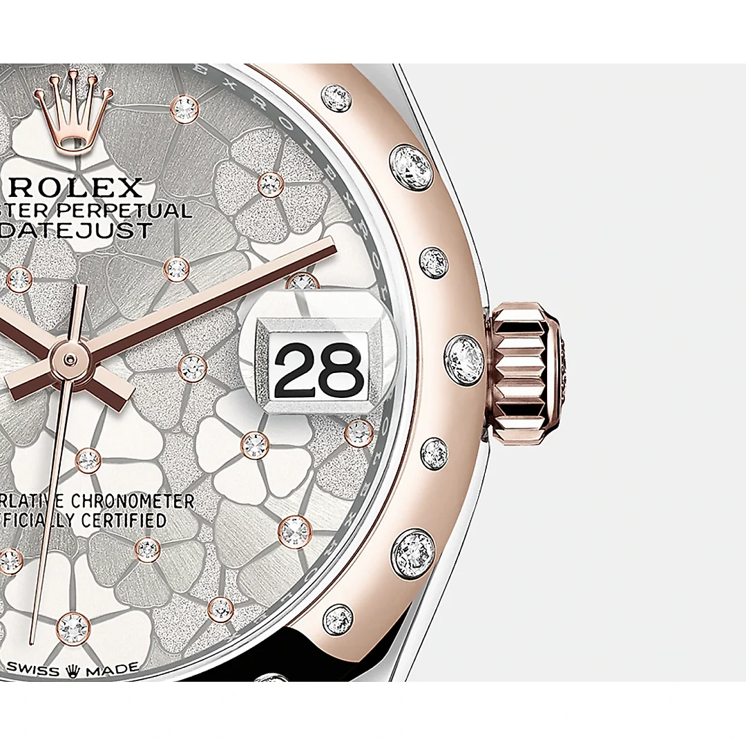 Rolex Datejust 31mm, Oystersteel and 18k Everose Gold with Diamonds, Ref# 278341rbr-0032