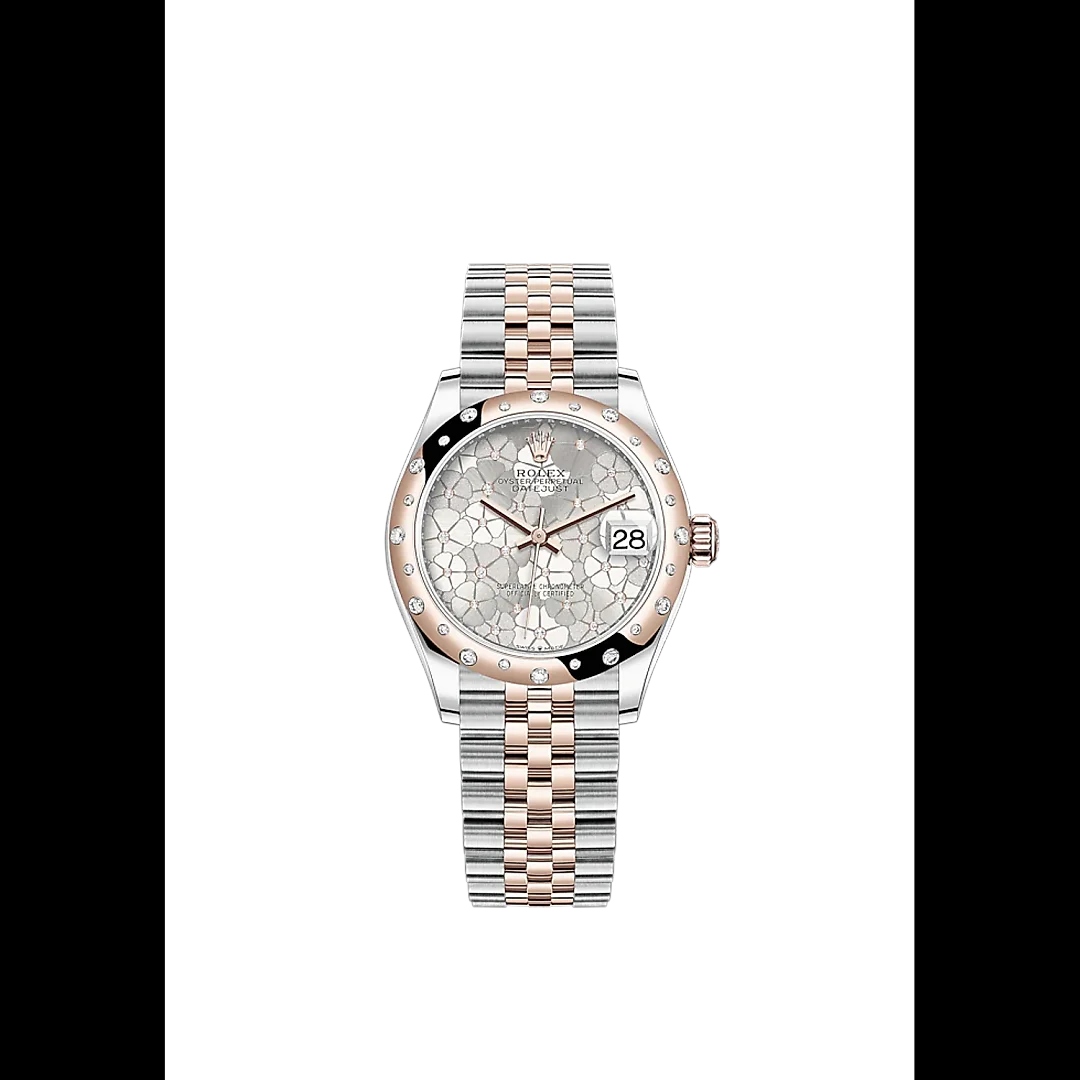 Rolex Datejust 31mm, Oystersteel and 18k Everose Gold with Diamonds, Ref# 278341rbr-0032