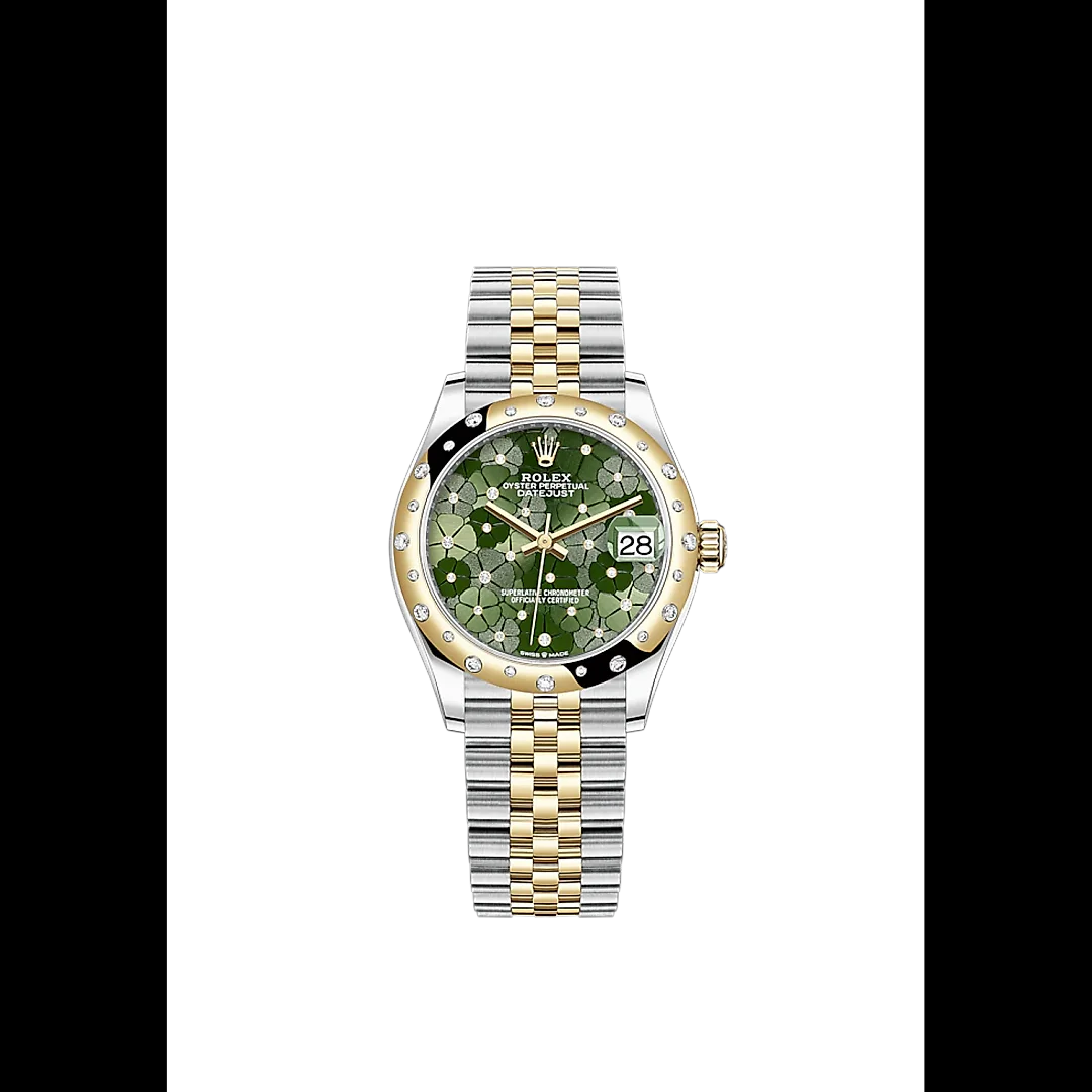 Rolex Datejust 31mm, Oystersteel and 18k Yellow Gold with Diamonds, Ref# 278343rbr-0032