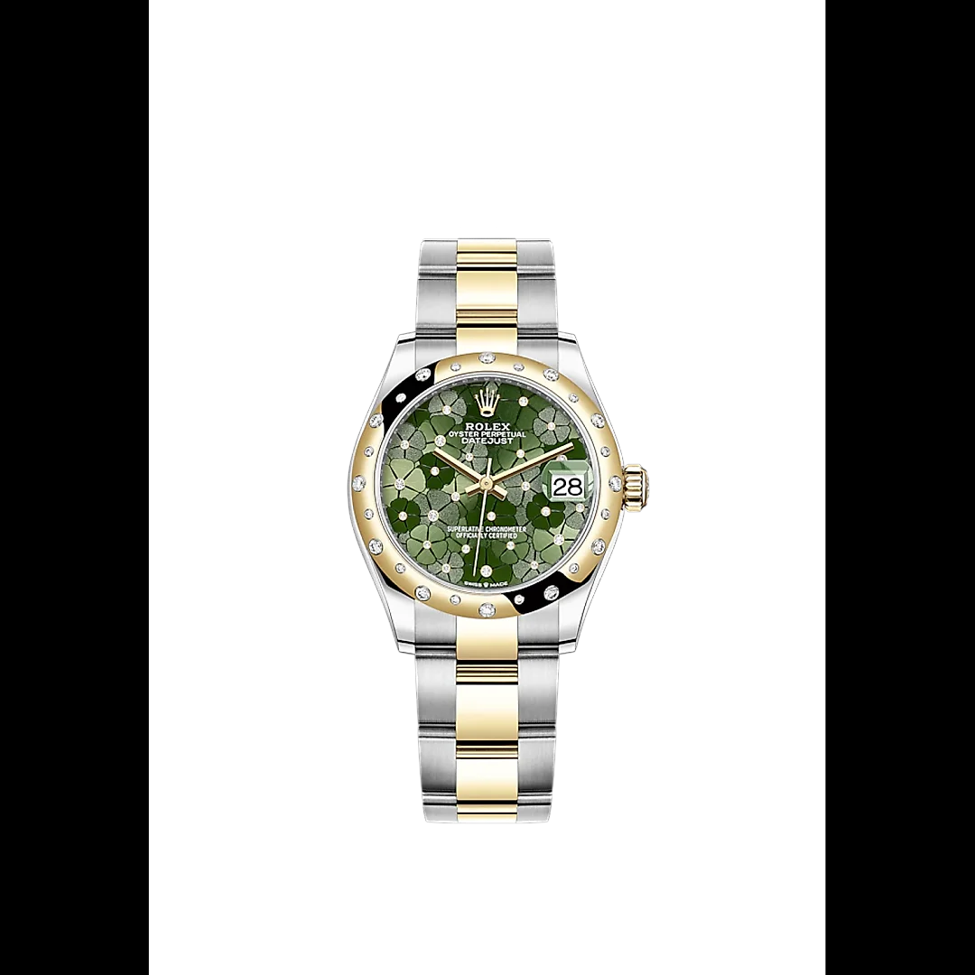 Rolex Datejust 31mm, Oystersteel and 18k Yellow Gold with Diamonds, Ref# 278343rbr-0031