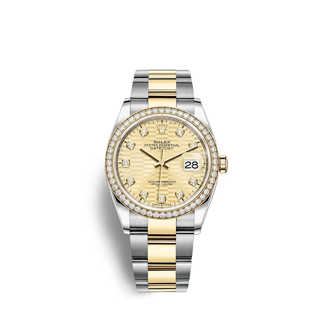 Rolex Datejust 36mm, Oystersteel and 18k Yellow Gold, Ref# 126283rbr-0032