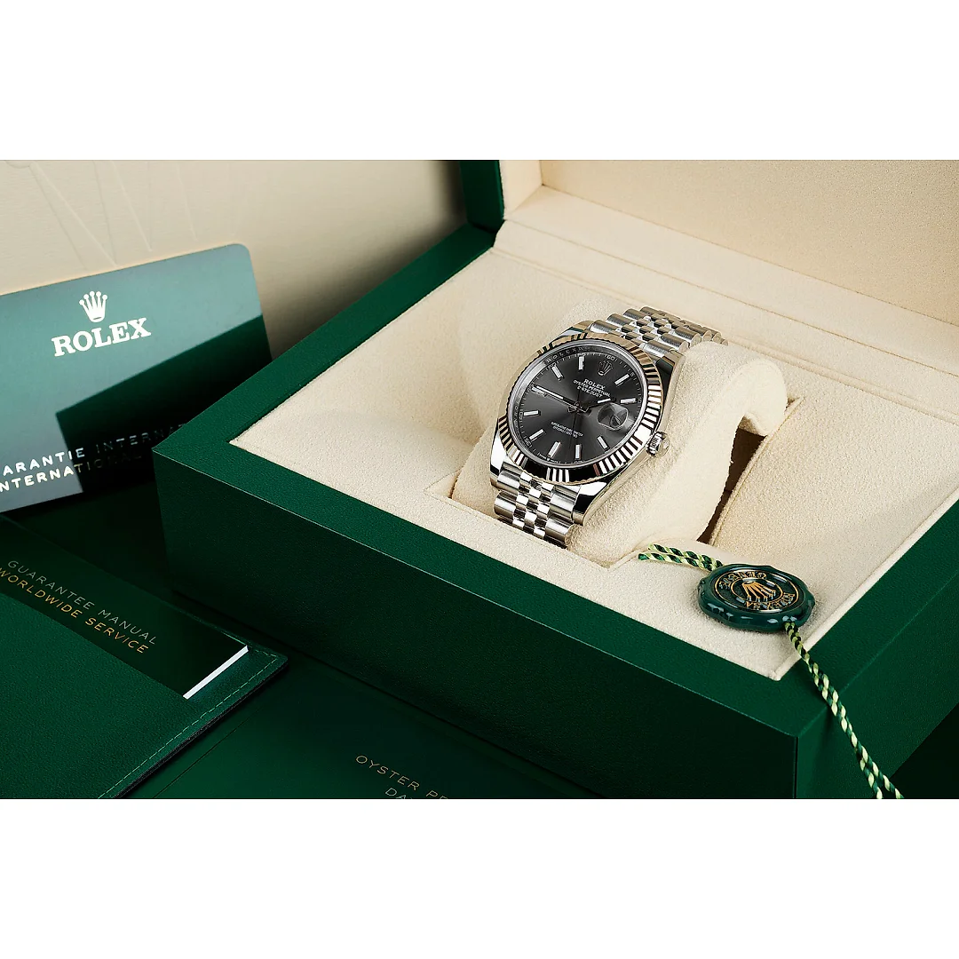 Rolex DATEJUST 41 Oyster, 41 mm, Oystersteel and white gold, M126334-0018
