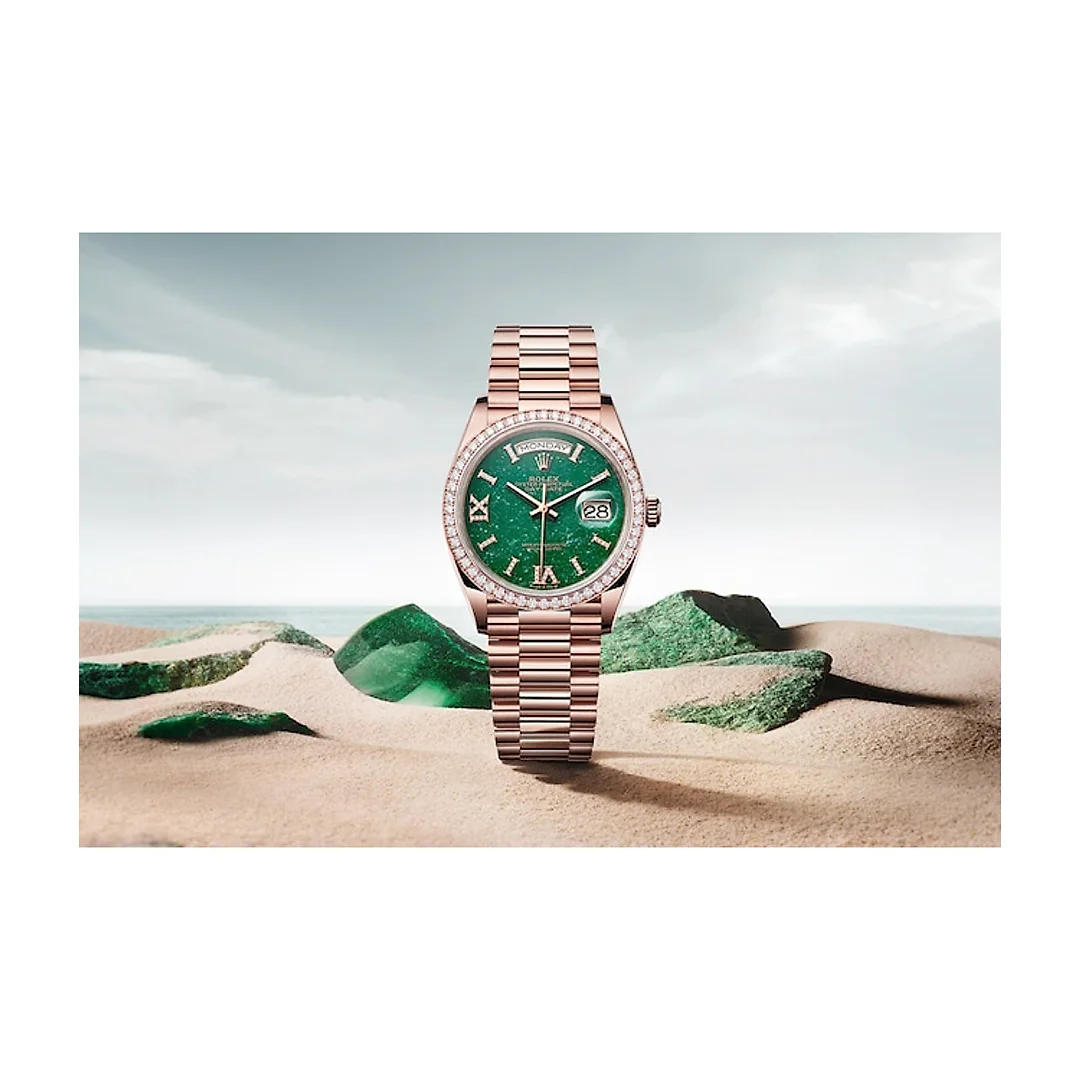 Rolex Day-Date 36, 18k Everose Gold with Diamond-set, 36mm, Ref# 128235-0068