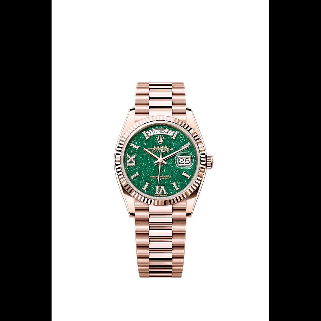 Rolex Day-Date 36, 18k Everose Gold with Diamond-set, 36mm, Ref# 128235-0068
