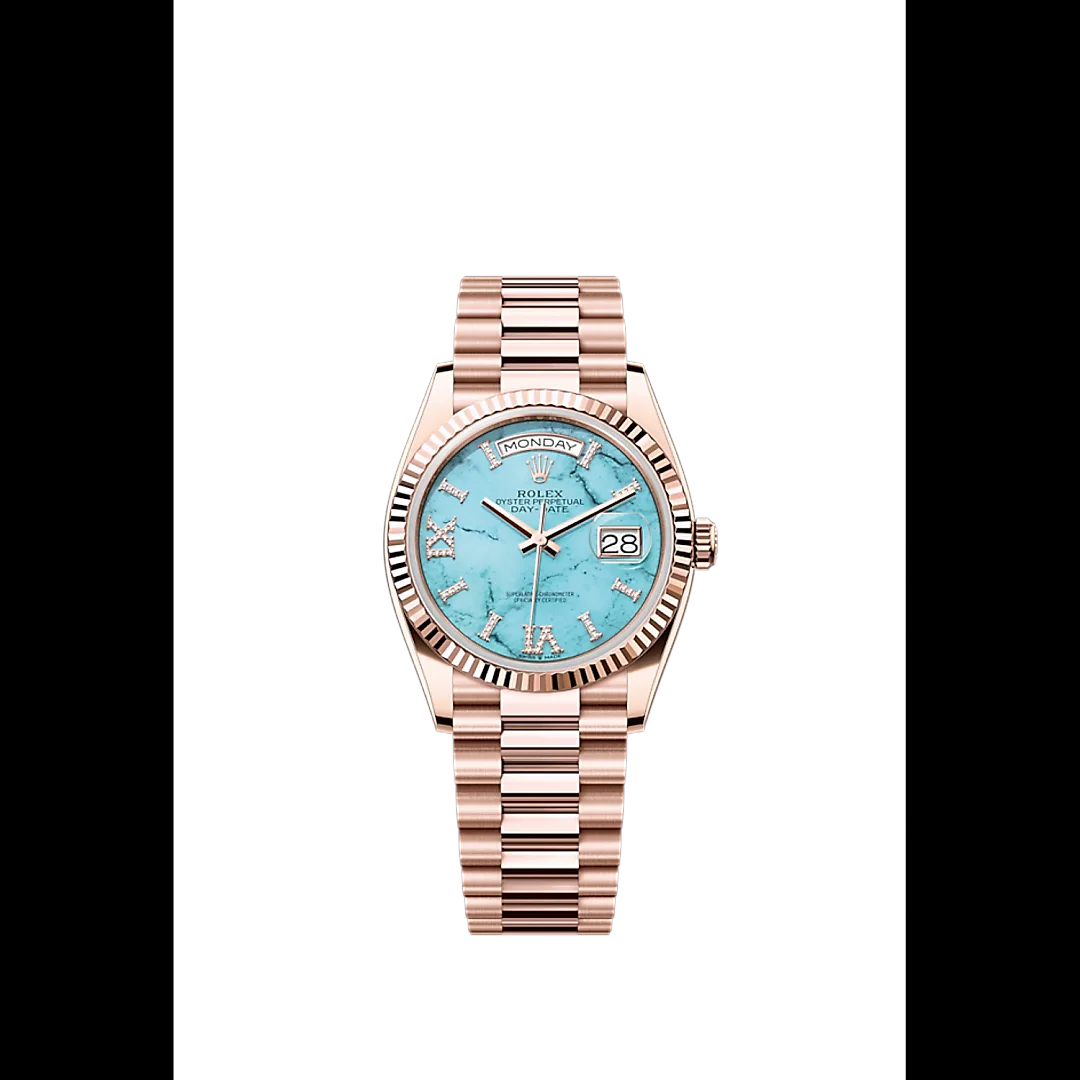 Rolex Day-Date 36, 18k Everose Gold with Diamond-set, 36mm, Ref# 128235-0064