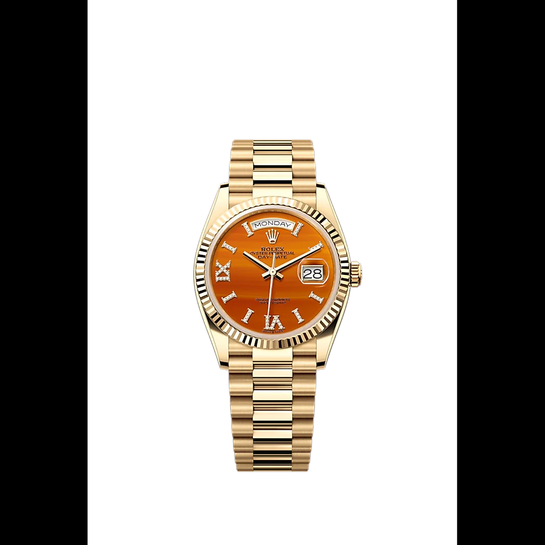 Rolex Day-Date 36, 18k Yellow Gold with Diamond-set, 36mm, Ref# 128238-0088