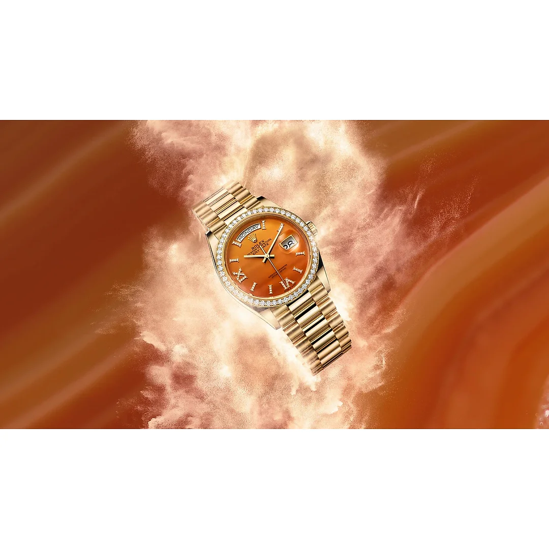 Rolex Day-Date 36, 18k Yellow Gold with Diamond-set, 36mm, Ref# 128348rbr-0049