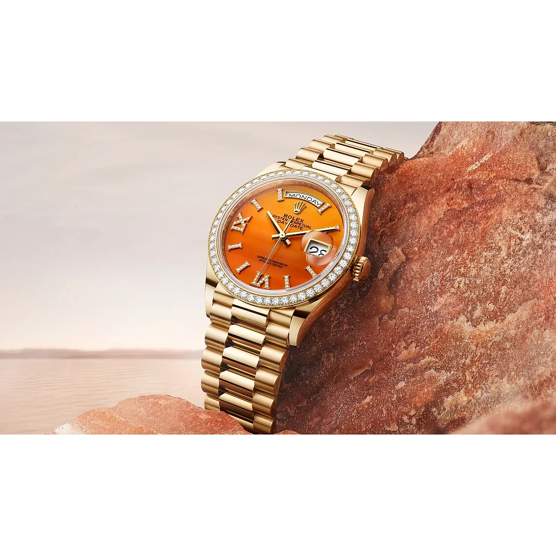 Rolex Day-Date 36, 18k Yellow Gold with Diamond-set, 36mm, Ref# 128348rbr-0049