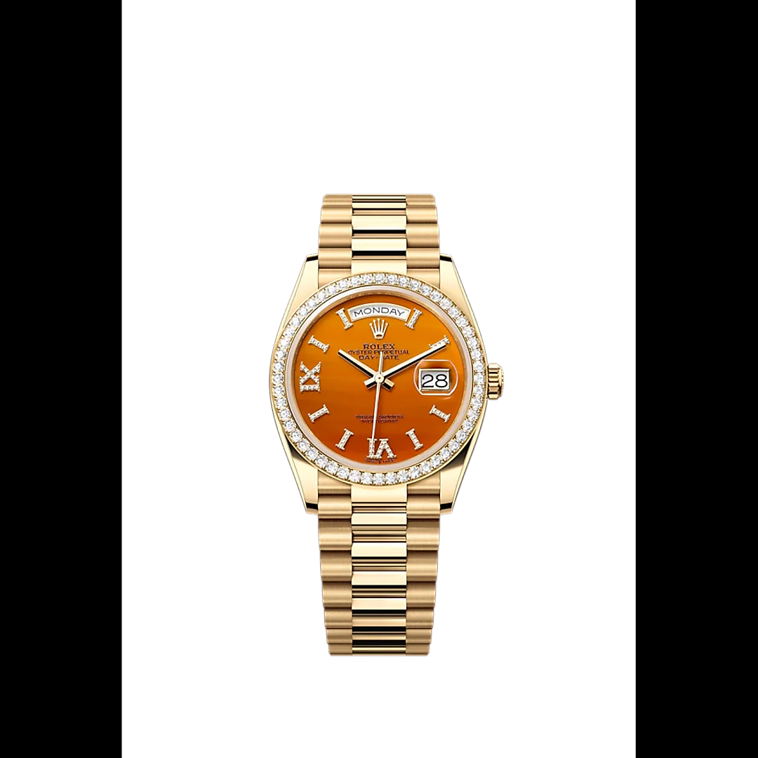 Rolex Day-Date 36, 18k Yellow Gold with Diamond-set, 36mm, Ref# 128348rbr-0049