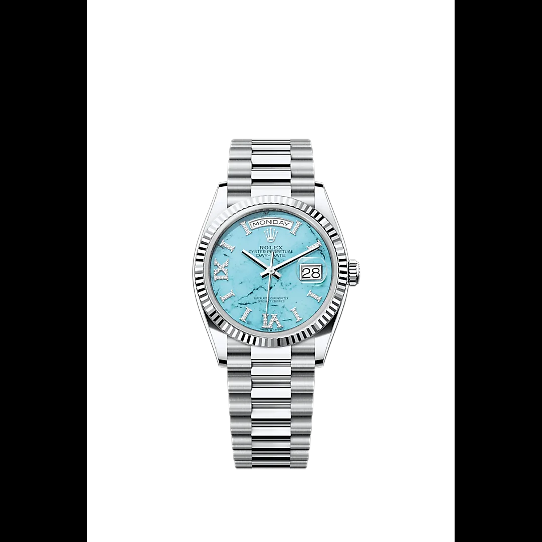 Rolex Day-Date 36, Platinum with Diamond-set , 36mm, Ref# 128236-0011