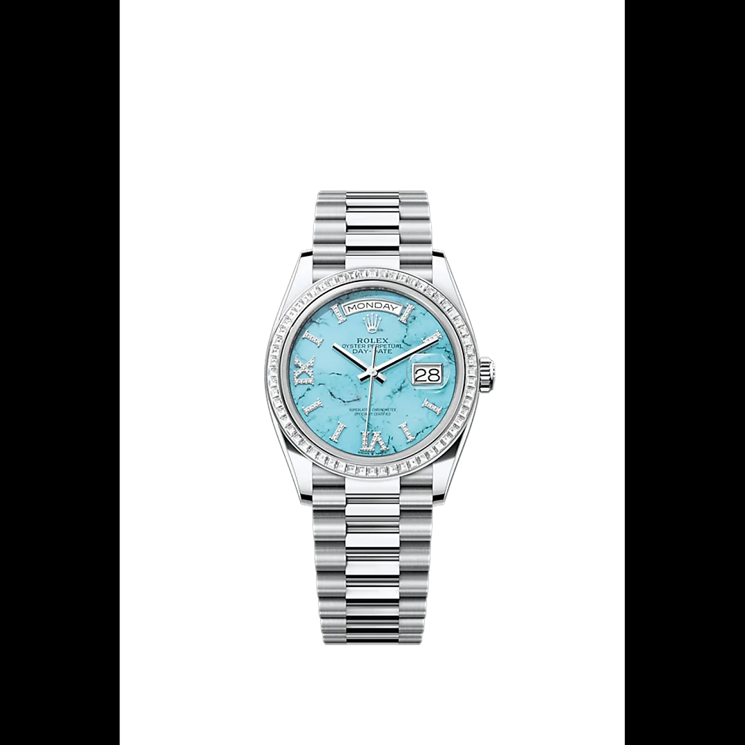 Rolex Day-Date 36, Platinum with Diamond-set, 36mm, Ref# 128396tbr-0016