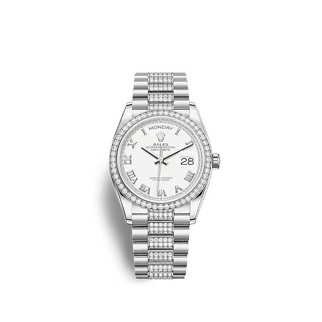Rolex Day-Date 36 White gold Ref# 128349RBR-0026