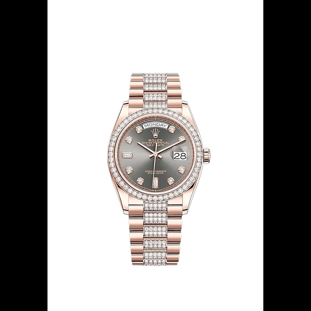 Rolex Day-Date, 36mm, 18k Everose Gold, Ref# 128345rbr-0053