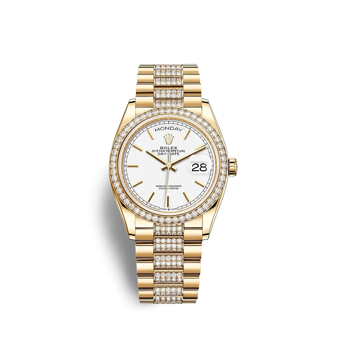 Rolex Day-Date, 36mm, 18k Yellow Gold, Ref# 128348rbr-0048