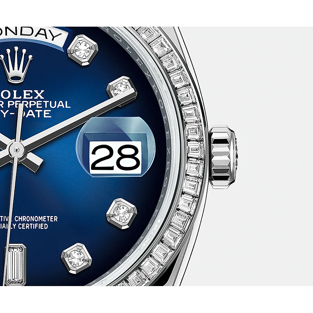 Rolex Day-Date, 36mm, Platinum and Diamonds, Ref# 128396tbr-0008